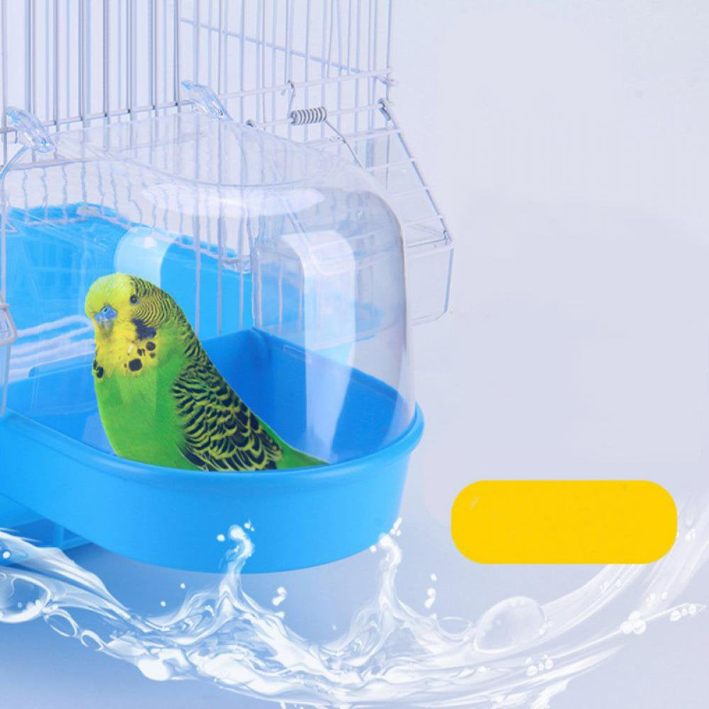 Summark Parrot Bath Box Bird Cage Accessory Supplies Hanging Transparent Bathing Tub for Birds Animals & Pet Supplies > Pet Supplies > Bird Supplies > Bird Cage Accessories Sunmark   