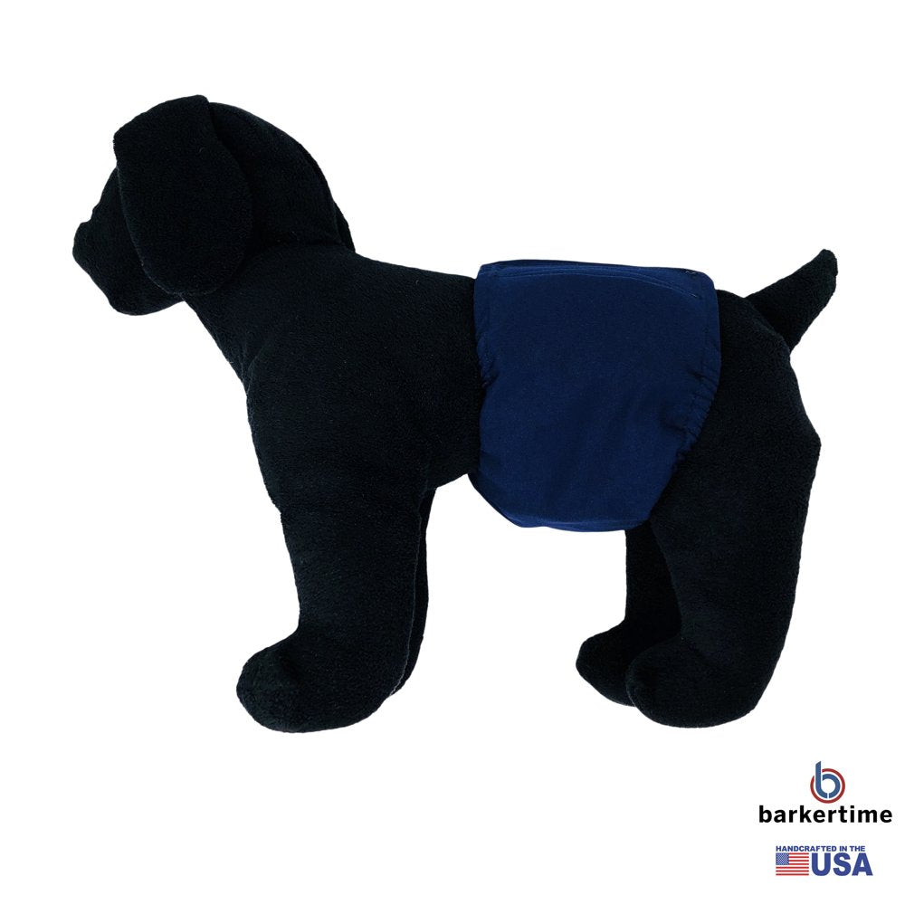 Barkertime Navy Blue Waterproof Washable Dog Belly Band Male Wrap - Made in USA Animals & Pet Supplies > Pet Supplies > Dog Supplies > Dog Diaper Pads & Liners Barkertime   