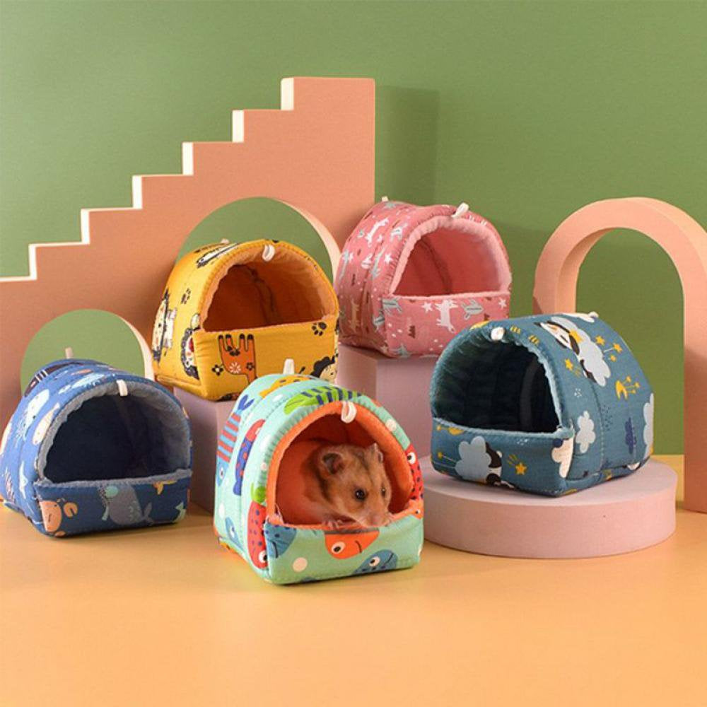 Clearance Hamster House Guinea Pig Hamster Cotton Bed House Small Animal Nest Warm Small Pet Accessories for Rodent Guinea Pig Hedgehog Animals & Pet Supplies > Pet Supplies > Small Animal Supplies > Small Animal Bedding Praeter   