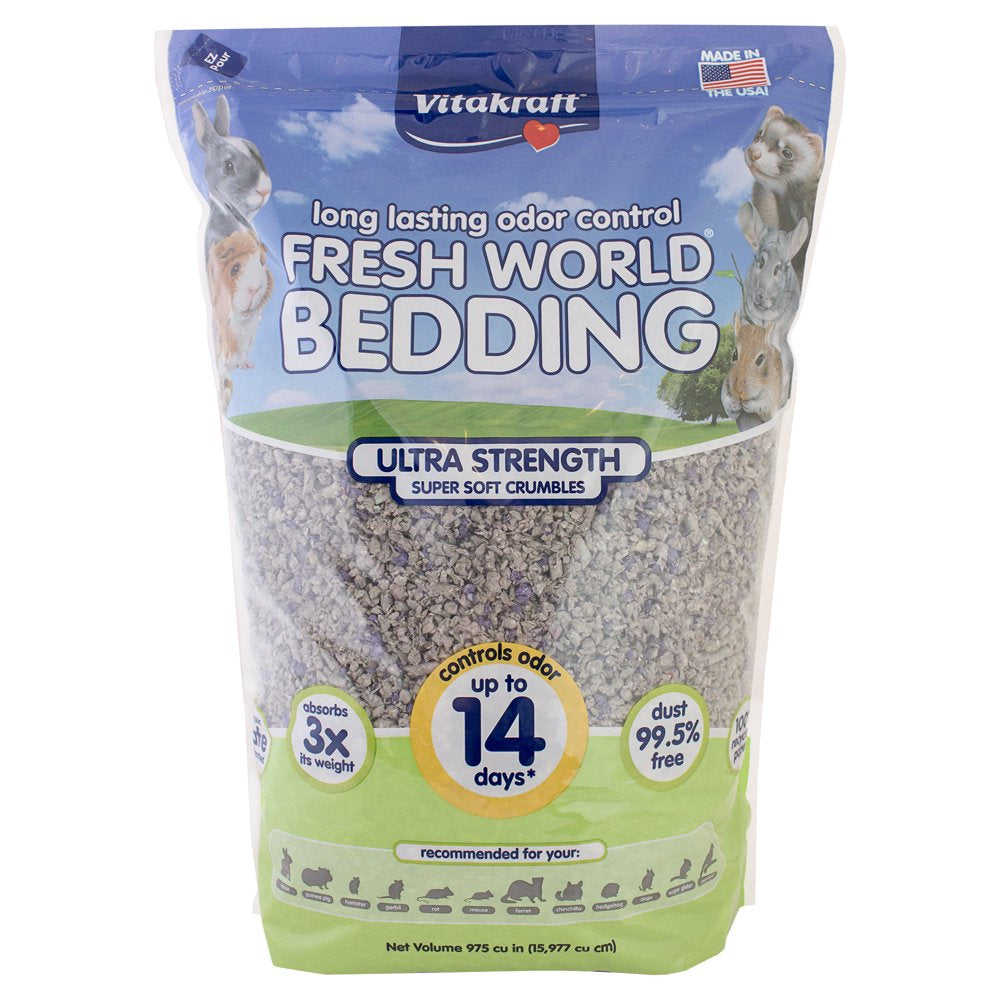 Vitakraft Fresh Worldâ® Bedding for Small Animals, Ultra Strength, 975 Cu. In. Animals & Pet Supplies > Pet Supplies > Small Animal Supplies > Small Animal Bedding Vitakraft Sun Seed   