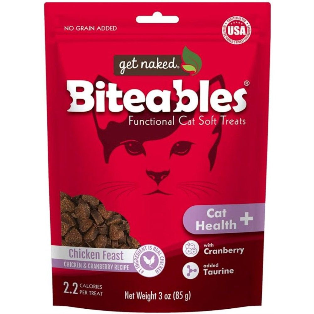 Get Naked Cat Health Biteables Soft Cat Treats Chicken Feast Flavor Animals & Pet Supplies > Pet Supplies > Cat Supplies > Cat Treats Get Naked   