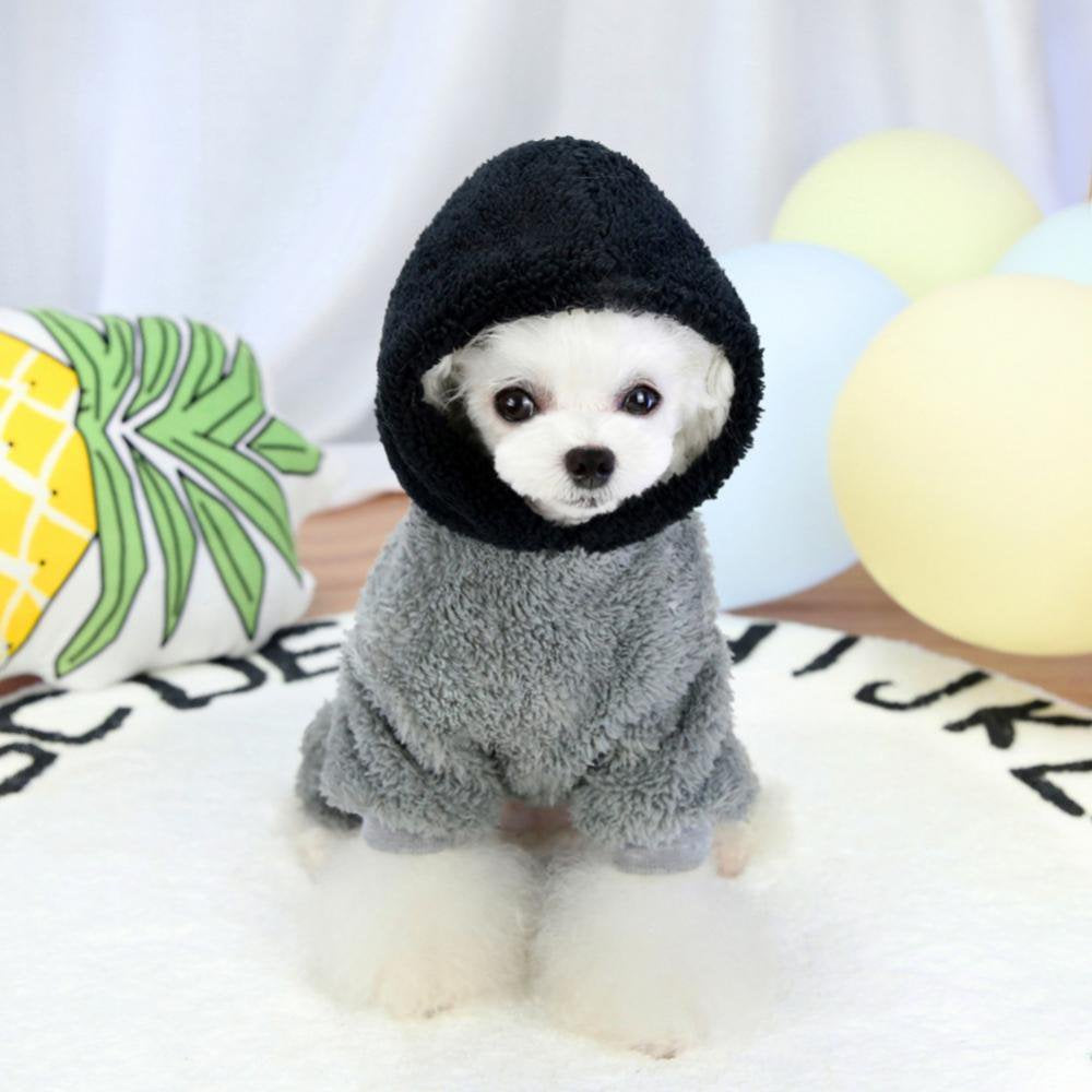 Dog Plush Sweater Hoodies for Winter Thicken Puppy Coat Imitation Fur Warm Dog Apparel Dog Clothes with Pocket for Tiny Small Medium Dogs Animals & Pet Supplies > Pet Supplies > Dog Supplies > Dog Apparel 777447070   