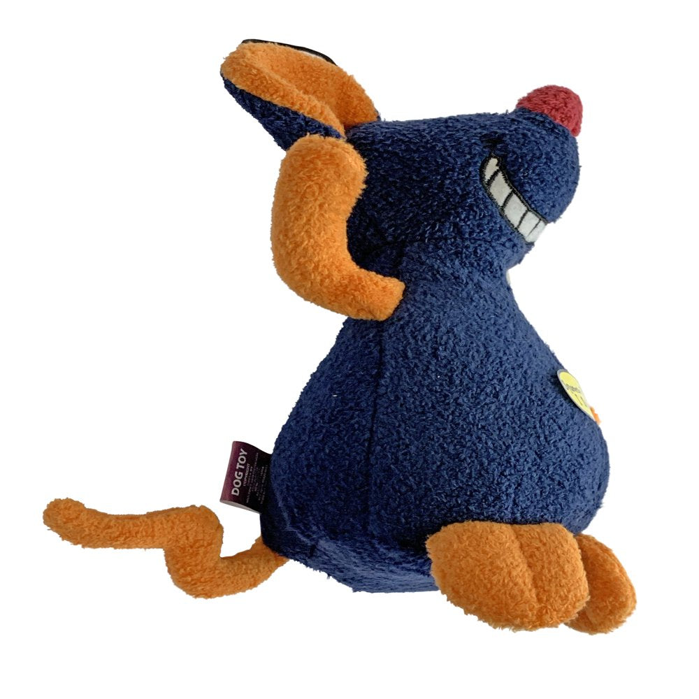 Multipet Deedle Dude Musical Interactive Plush Mouse Dog Toy, 8 Inch