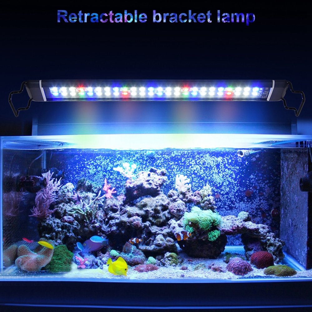 Full-Spectrum Aquarium Light with Aluminum Alloy Shell Extendable Brackets-Light Animals & Pet Supplies > Pet Supplies > Fish Supplies > Aquarium Lighting TKJH   