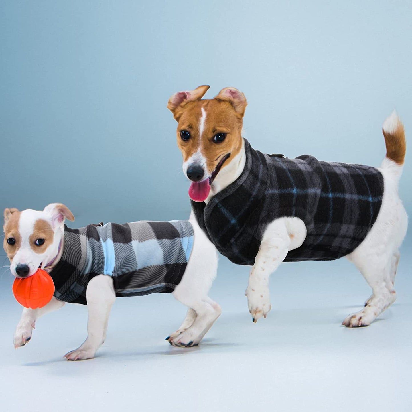 6 Pieces Polar Fleece Dog Sweater Soft Dog Winter Clothes with Leash Ring Plaid Warm Dog Jacket Pullover Clothes for Dogs Polar Fleece Dog Sweater and Jackets Winter Pet Indoor Outdoor Use (Small) Animals & Pet Supplies > Pet Supplies > Dog Supplies > Dog Apparel Weewooday   