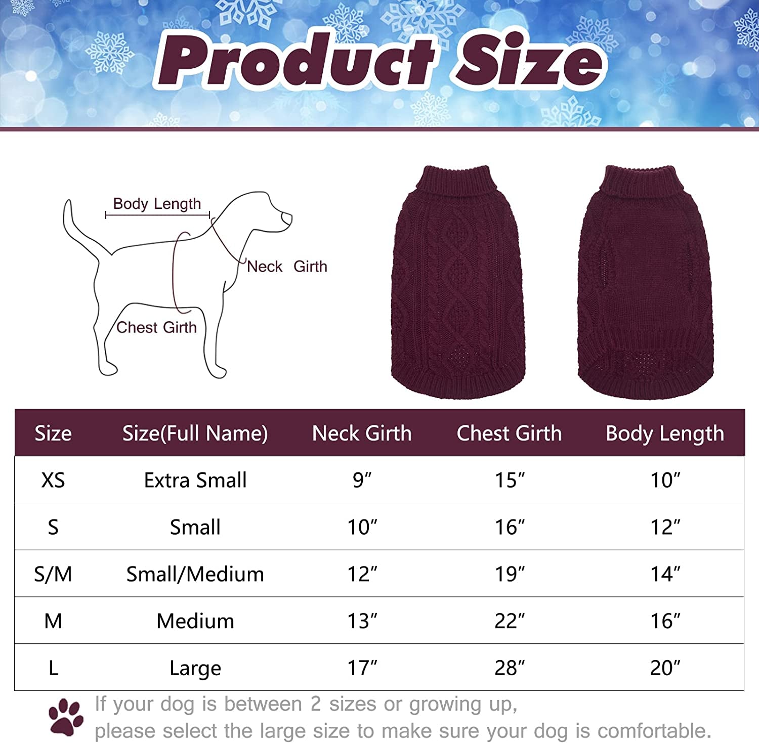 BINGPET Dog Knitted Sweaters - Turtleneck - Classic Cable Knit Dog Jumper Coat Warm Sweartershirts Outfits for Dogs Cats in Autumn Winter Animals & Pet Supplies > Pet Supplies > Dog Supplies > Dog Apparel BINGPET   