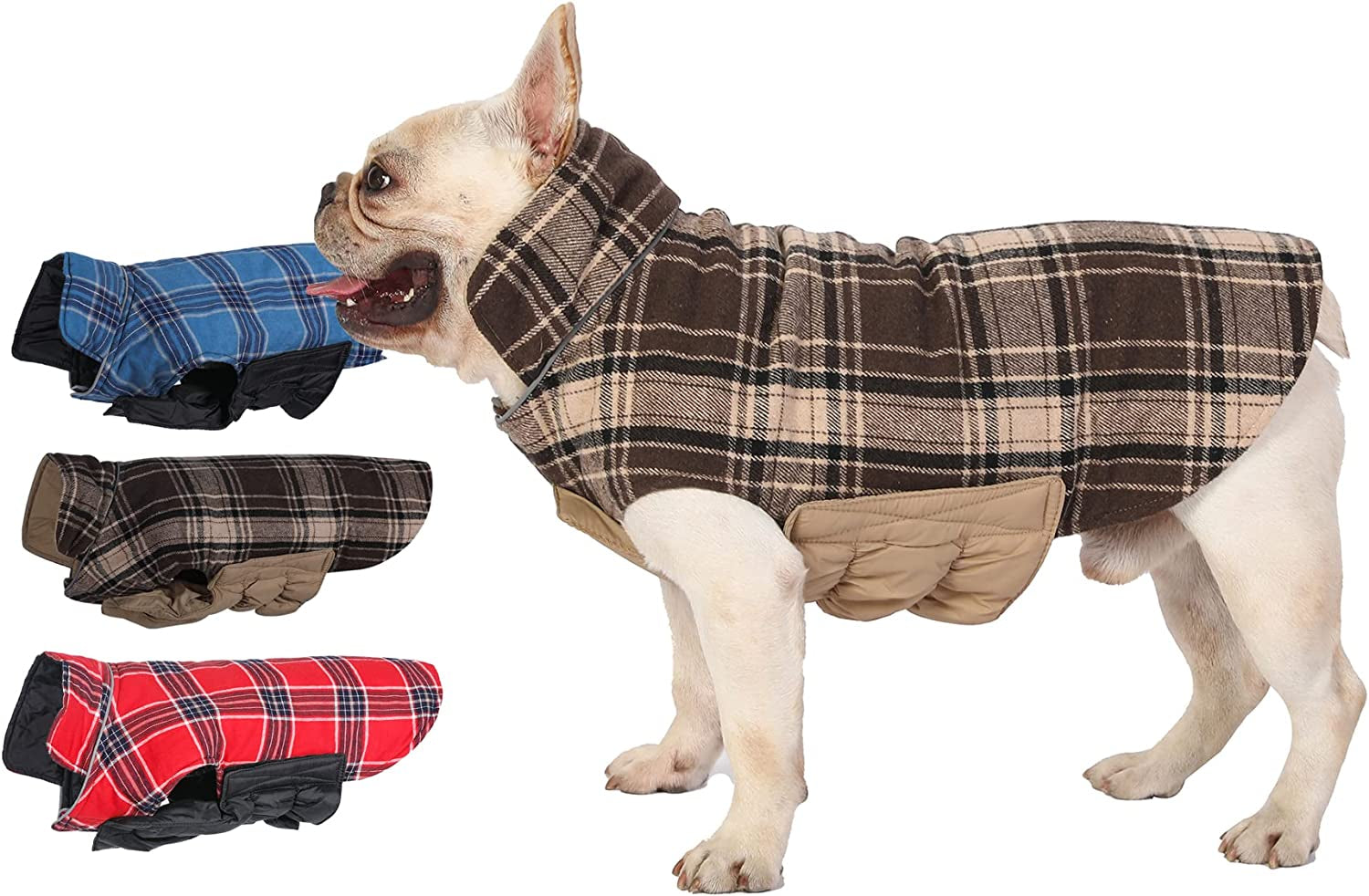 Caslfuca Dog Winter Coat, Winter Dog Extra Warm Coats Dog Fleece Jackets Dog Clothes, Windproof Waterproof Dog Cold Weather Coats for Small Medium Large Dogs and Puppy Apparel Animals & Pet Supplies > Pet Supplies > Dog Supplies > Dog Apparel Caslfuca Coffee Small 