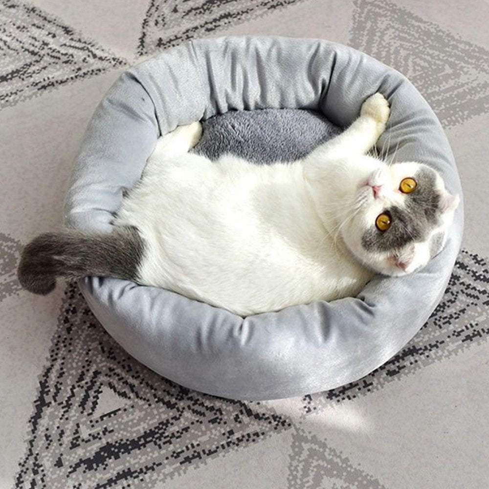 Legendog Pet Cat round Bed Dog Cushion Bed Calming Soft Sleeping Bed with Pillow for Small Dog & Indoor Cats Animals & Pet Supplies > Pet Supplies > Cat Supplies > Cat Beds Legendog   