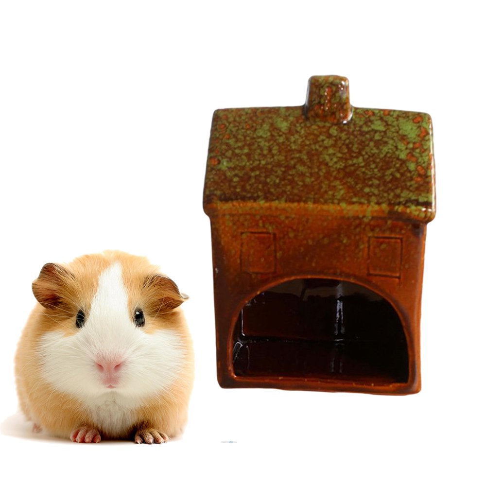 Hamster Beds Ceramic Hamster Cooling Nest Small Animals Cage Cartoon Cute Pet House Bath Keeping Warm Habitat for Dutch Chinchilla Rat Animals & Pet Supplies > Pet Supplies > Small Animal Supplies > Small Animal Habitats & Cages Menolana   