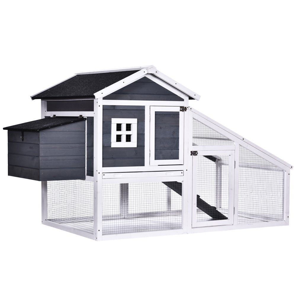 Eccomum Deluxe Chicken Hutch Cage Pet Coop House for Chicken Small Animal Habitat W/ Outdoor Run Removable Tray Animals & Pet Supplies > Pet Supplies > Small Animal Supplies > Small Animal Habitats & Cages Eccomum   