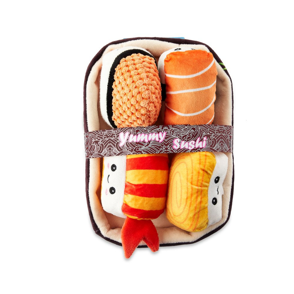 Vibrant Life Cozy Buddy Yummy Sushi Dog Toy Set, Small Animals & Pet Supplies > Pet Supplies > Dog Supplies > Dog Toys Vibrant Life   