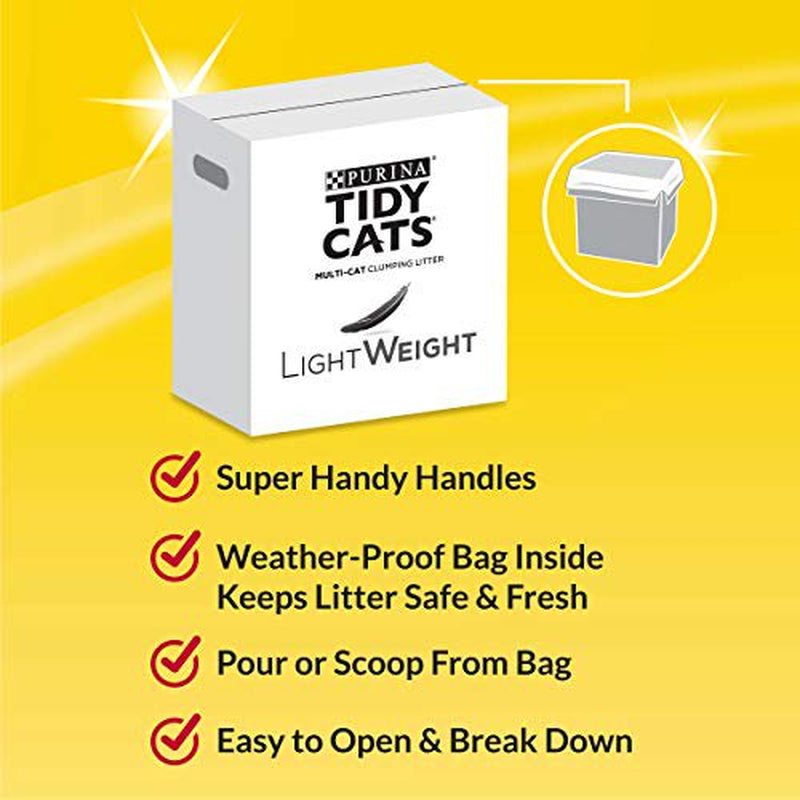 Purina Tidy Cats Light Weight, Low Dust, Clumping Cat Litter, Lightweight Instant Action - 17 Lb. Box