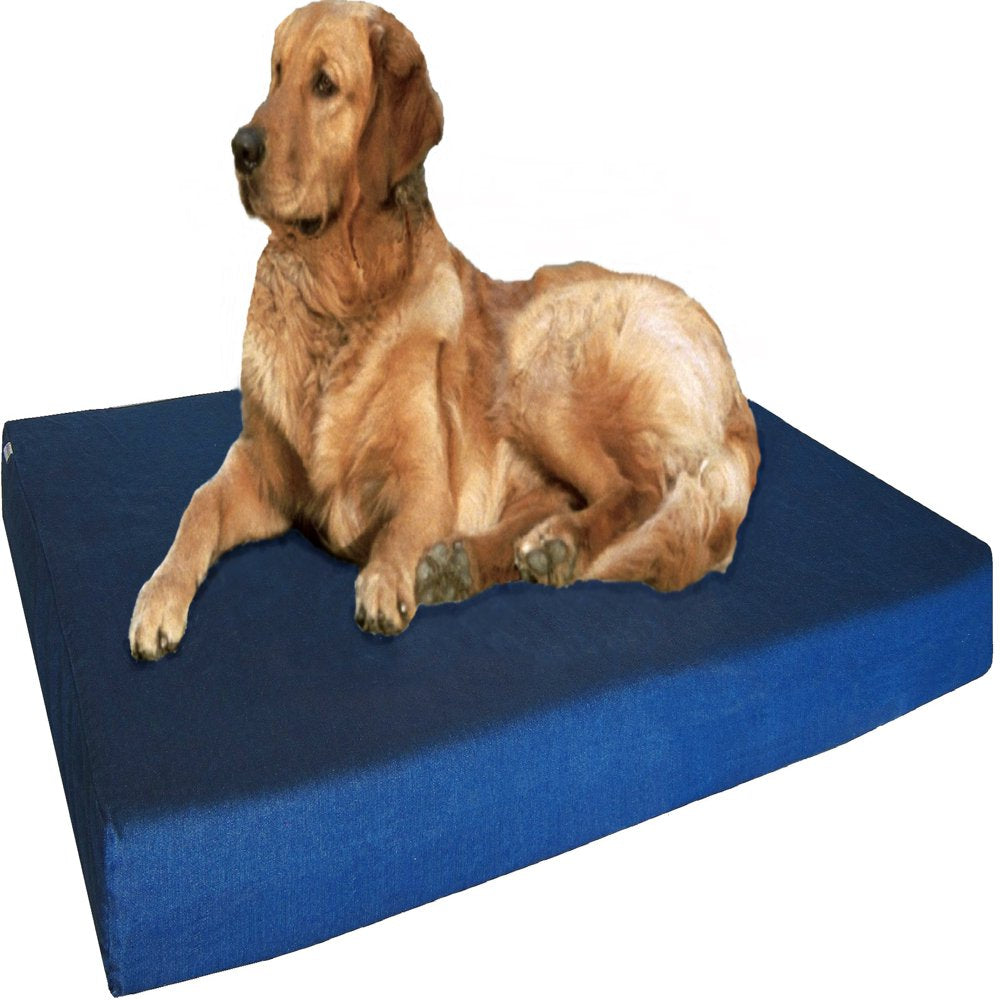 Dogbed4Less Orthopedic Waterproof Memory Foam Dog Bed for Large Pet 55"X37"X4", Denim Blue Washable Cover, XXL Animals & Pet Supplies > Pet Supplies > Cat Supplies > Cat Beds Dogbed4less LARGE 41"X27"X4"  