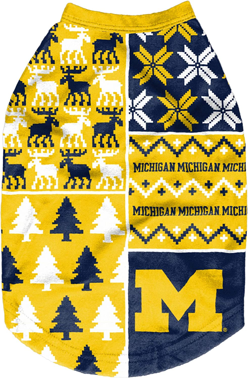 Michigan Wolverines NCAA Busy Block Dog Sweater - XL Animals & Pet Supplies > Pet Supplies > Dog Supplies > Dog Apparel FOCO   