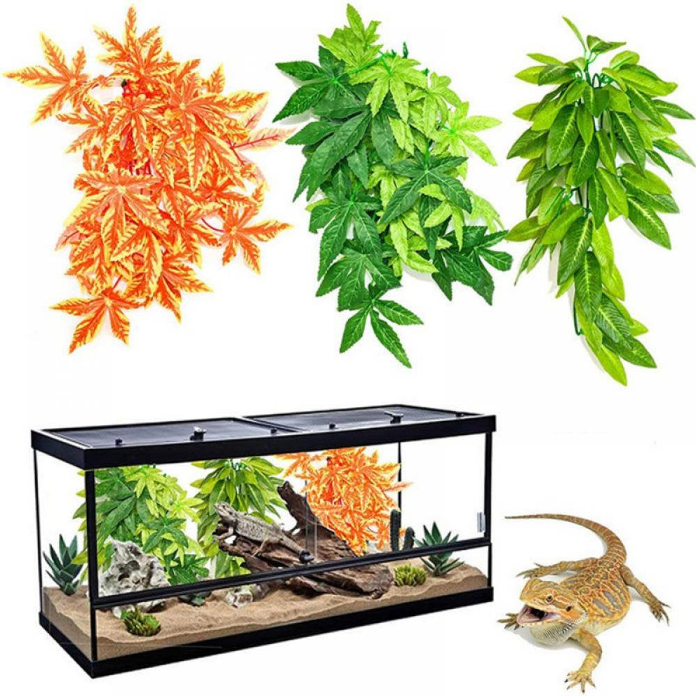 Summark Reptile Plants Amphibian Hanging Plants for Lizards Geckos Bearded Dragons Snake Hermit Crab Tank Pets Habitat Decorations Animals & Pet Supplies > Pet Supplies > Small Animal Supplies > Small Animal Habitat Accessories Sunmark   