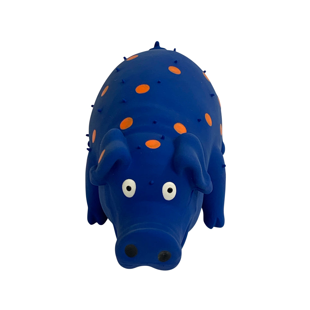 Vibrant Life Pigglesworth Latex Dog Toy, Blue Animals & Pet Supplies > Pet Supplies > Dog Supplies > Dog Toys Multipet   