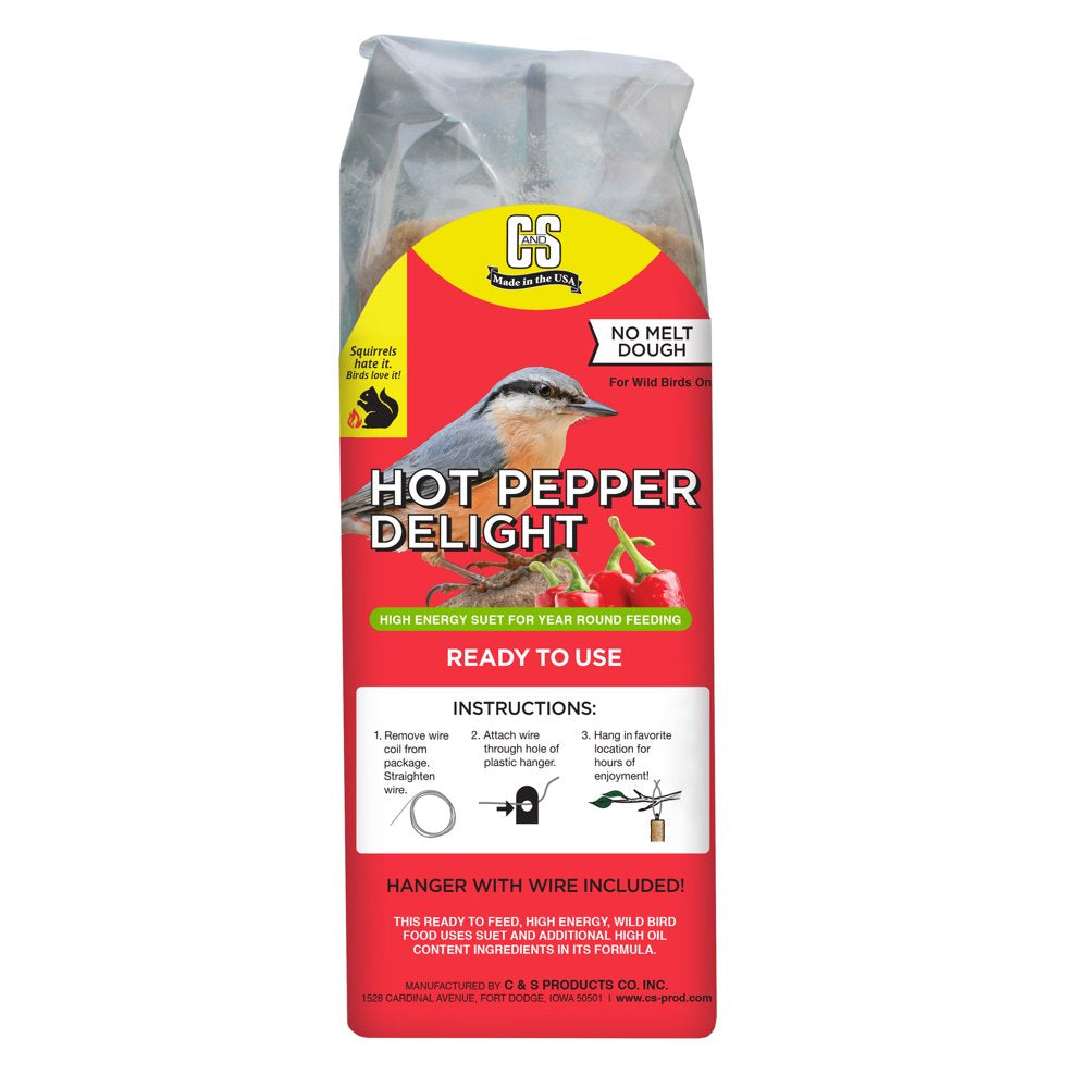 C&S Hot Pepper RTU No Melt Suet Dough Wild Bird Food, 1 Lb. Log Animals & Pet Supplies > Pet Supplies > Bird Supplies > Bird Food C AND S PRODUCTS COMPANY, INC.   