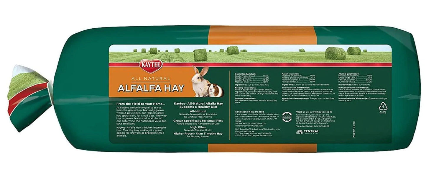 144 Oz (6 X 24 Oz) Kaytee All Natural Alfalfa Hay for Rabbits, Guinea Pigs and Small Animals Animals & Pet Supplies > Pet Supplies > Small Animal Supplies > Small Animal Food Kaytee   