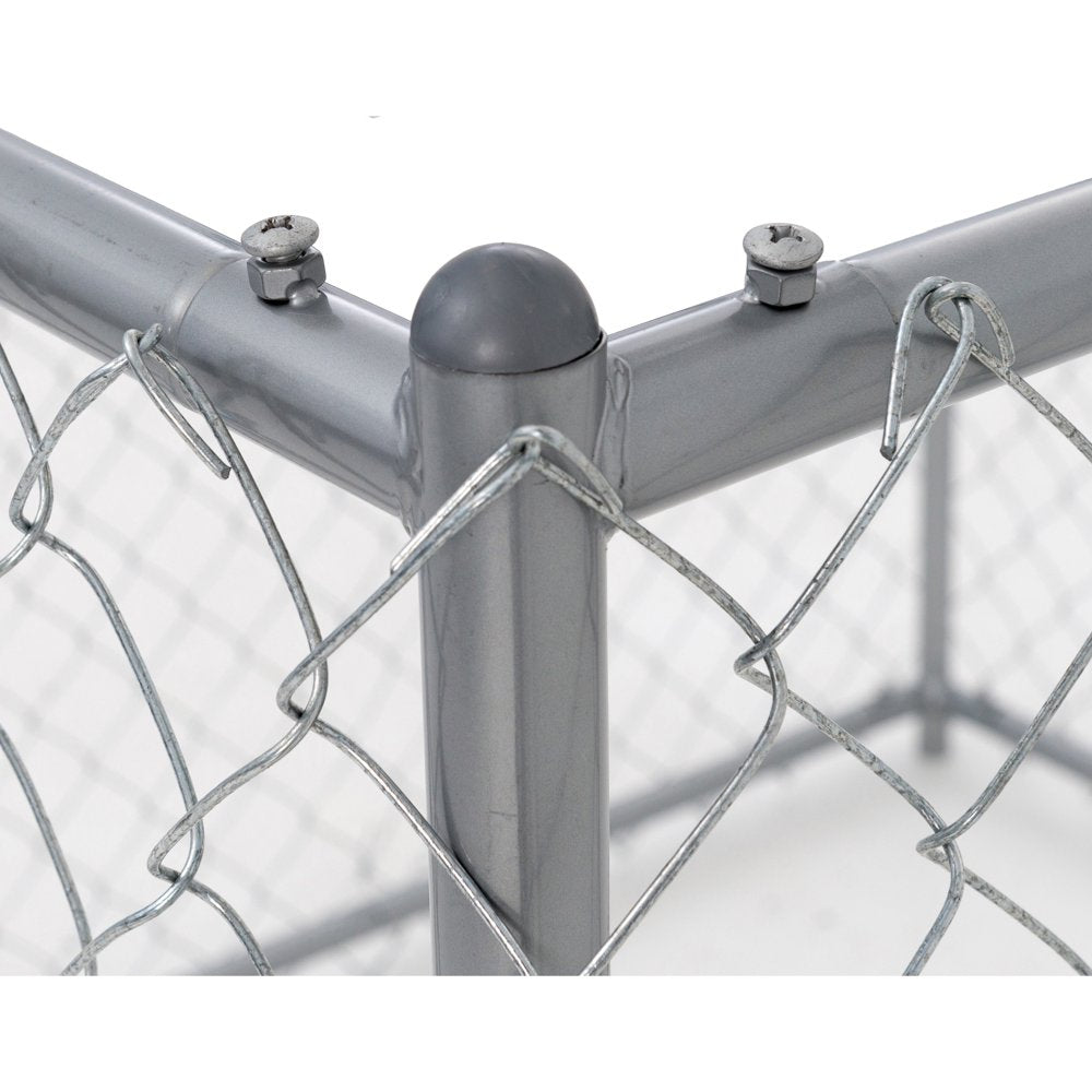 Lucky Dog Single-Door Chain Link Heavy Duty Outdoor Kennel, Silver, 5'L X 5'W X 4'H Animals & Pet Supplies > Pet Supplies > Dog Supplies > Dog Kennels & Runs Jewett Cameron Company   