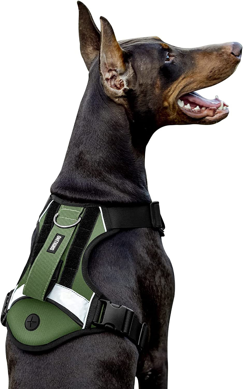 Onetigris No Pull Multi-Use Dog Harness for Medium Large Dogs, Tactical Service Dog Vest Harness with Training Handle & Pocket, Reflective Personalized Grover Dog Harness Adjustable Support Harness Animals & Pet Supplies > Pet Supplies > Dog Supplies > Dog Apparel OneTigris Green L 