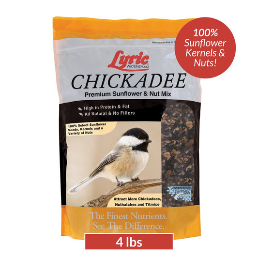 Lyric Chickadee Wild Bird Seed, Sunflower and Nut Bird Food Mix, 4 Lb. Bag Animals & Pet Supplies > Pet Supplies > Bird Supplies > Bird Food Lebanon Seaboard Corporation 4 lbs  