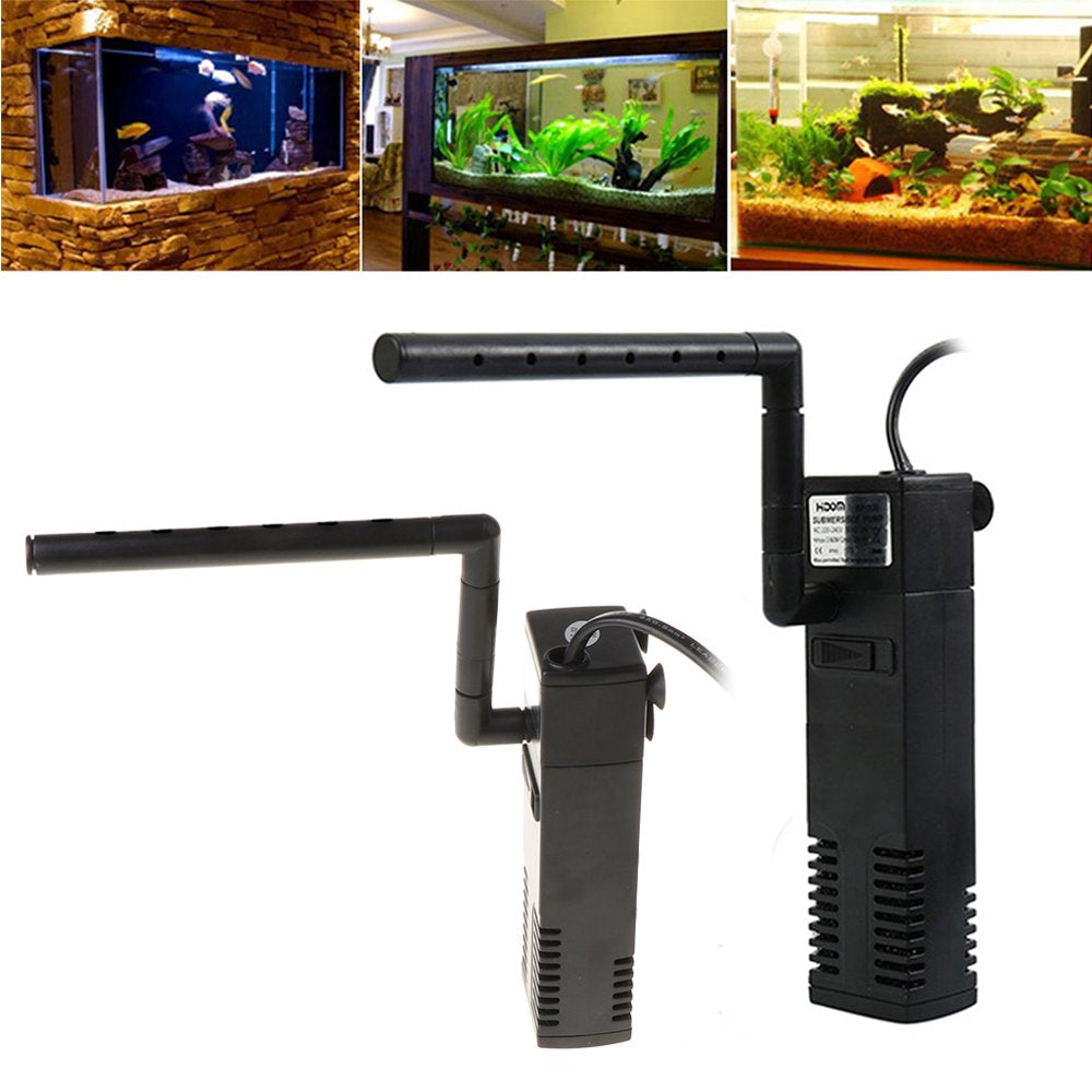 AOOOWER Aquarium Internal Filter Quiet Low Water Level Filters for Turtles Frogs Newt