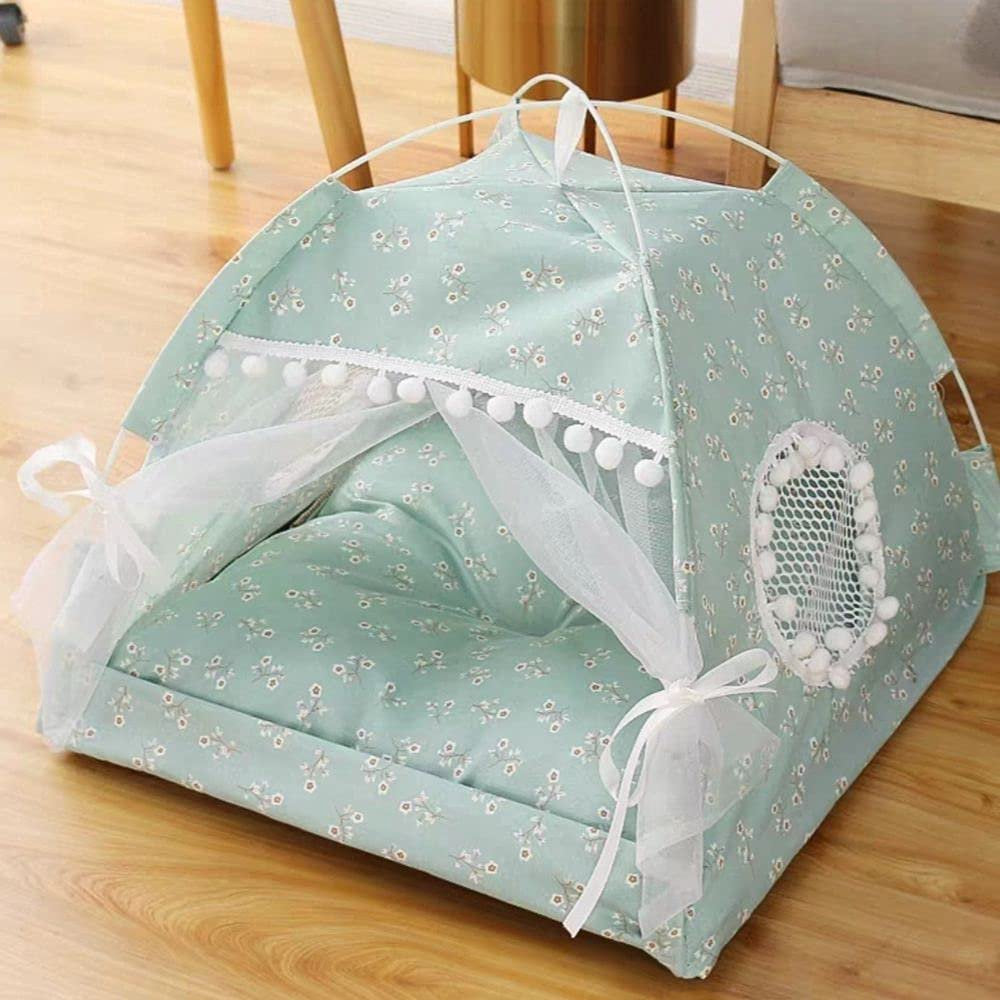 Southwit Puppy Indoor Folding Teepee Portable Pet Houses Animals Bed Pet Tent Dog Cat Bed(S-G) Animals & Pet Supplies > Pet Supplies > Dog Supplies > Dog Houses Southwit   