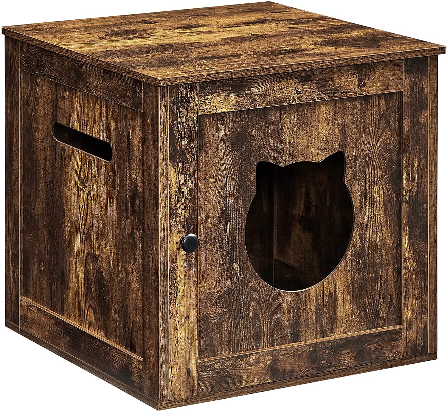 FEANDREA Cat Litter Box Furniture, Rustic Brown Animals & Pet Supplies > Pet Supplies > Cat Supplies > Cat Furniture FEANDREA   