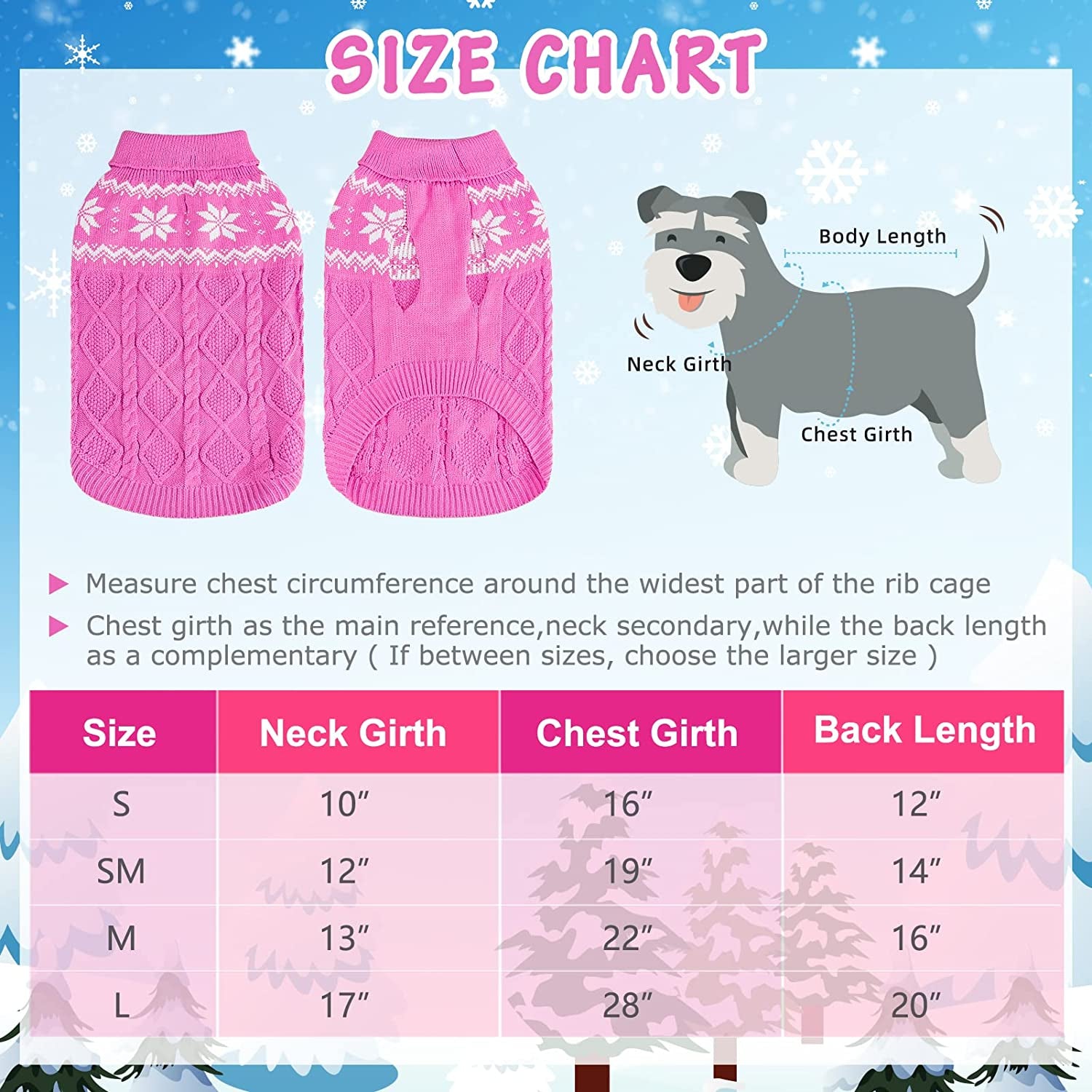 SCIROKKO Warm Winter Dog Sweater - Cold Weather Pet Clothes for Small Medium Large Dogs Indoor Outdoor, Soft Classic Knit Puppy Apparel Animals & Pet Supplies > Pet Supplies > Dog Supplies > Dog Apparel SCIROKKO   