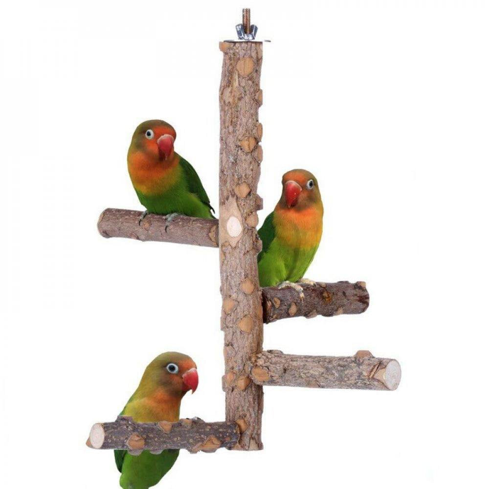 Promotion!Sweetcandy Bird Perch Natural Wooden Branch Stand Toy Bird Cage Can Accommodate 3 or 4 Small and Medium-Sized Parrots L Animals & Pet Supplies > Pet Supplies > Bird Supplies > Bird Cages & Stands PM0356S   