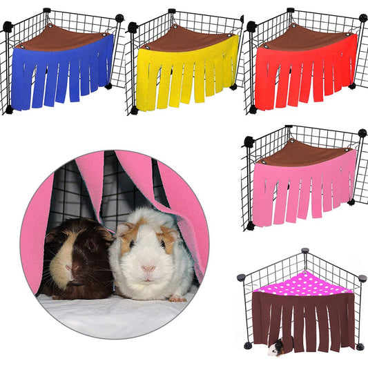 Pet Enjoy Guinea Pig Hammock Hideout,Hamster Hideaway Corner Small Animals Toys Cage Accessories Funny Habitat Tent for Guinea Pigs Chinchillas Hedgehogs Small Pets Animals & Pet Supplies > Pet Supplies > Small Animal Supplies > Small Animal Habitats & Cages Pet Enjoy Coffee + Yellow  