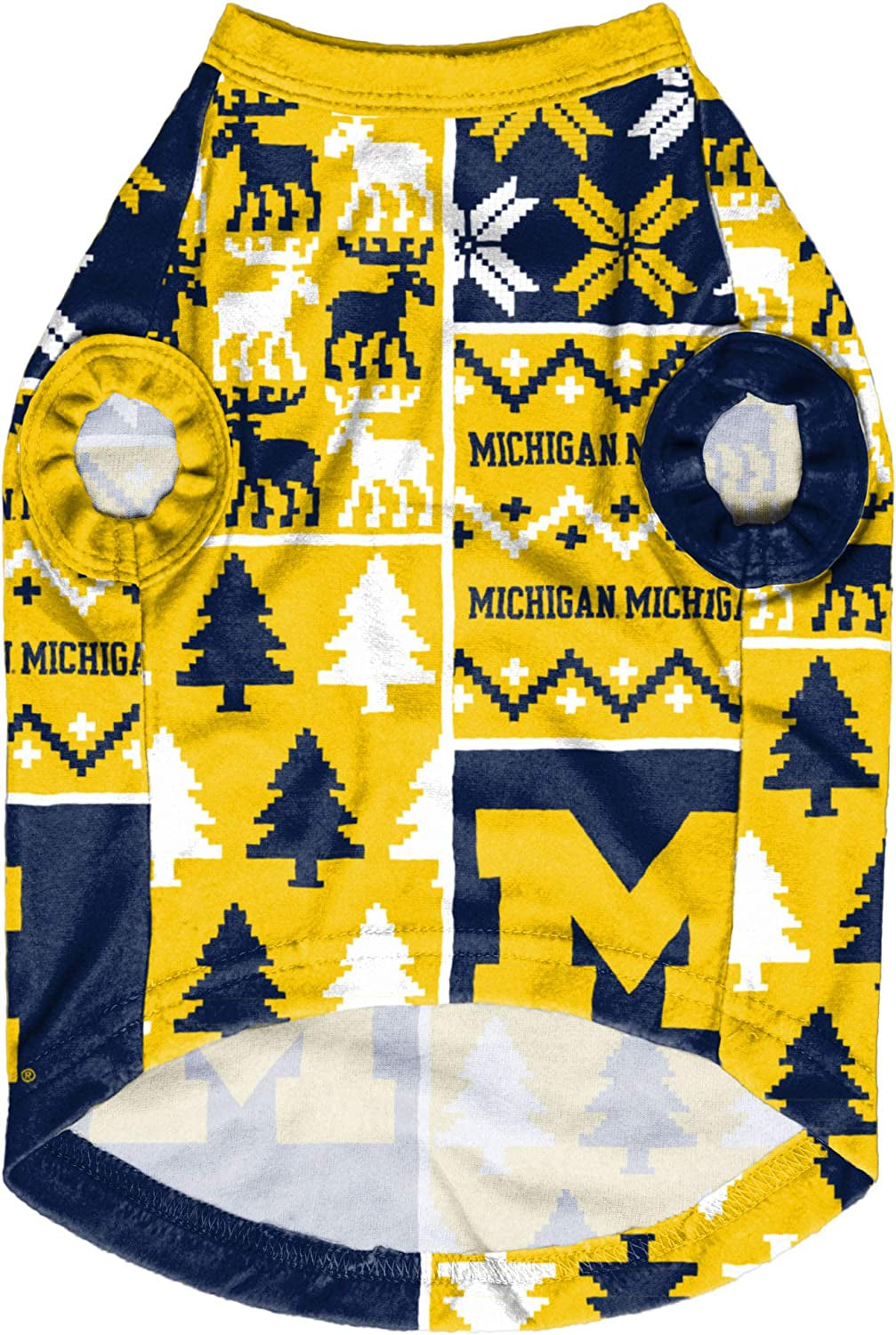 Michigan Wolverines NCAA Busy Block Dog Sweater - XL Animals & Pet Supplies > Pet Supplies > Dog Supplies > Dog Apparel FOCO   