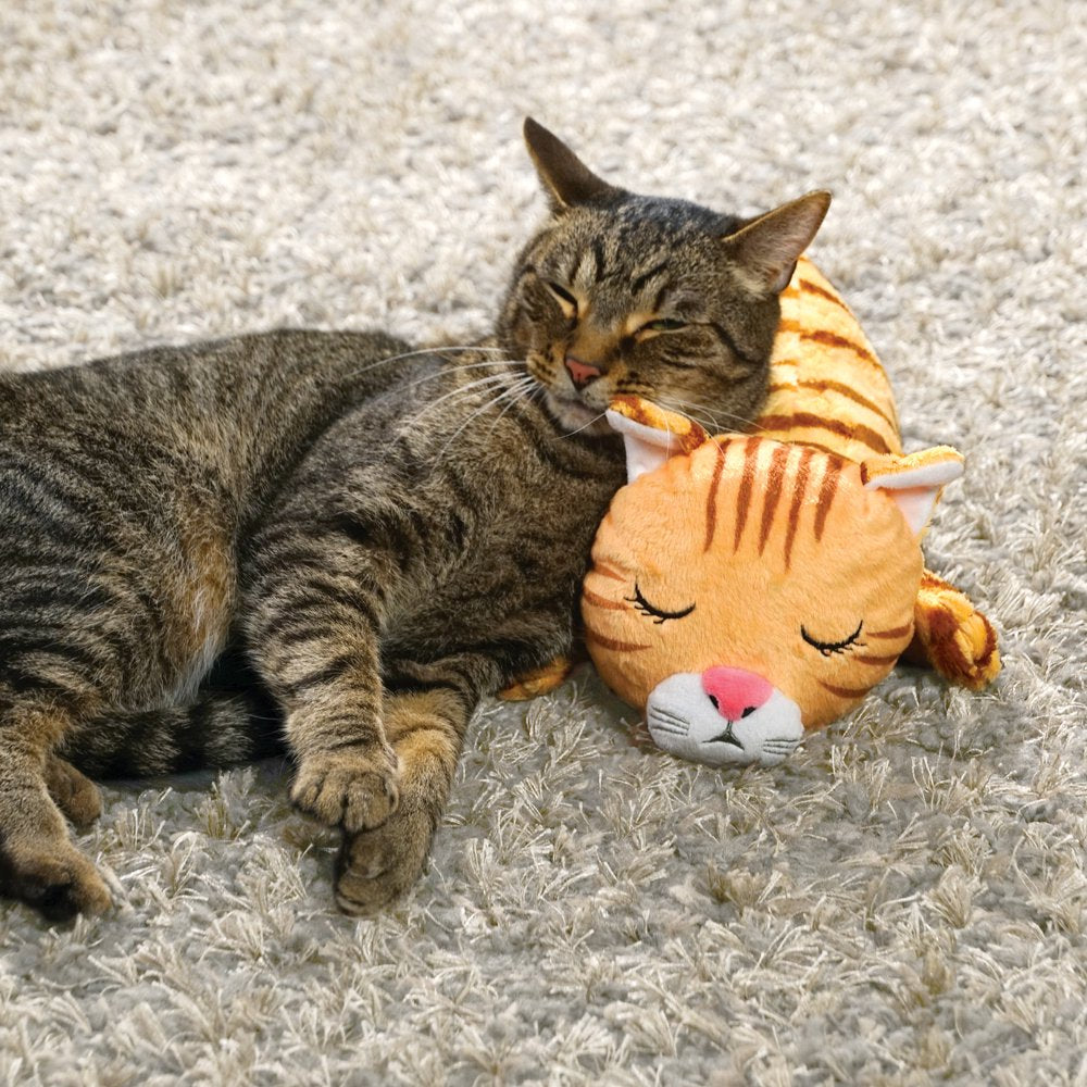 Pets Know Best Huggiekitty Cuddly Cat Toy, Soothing Sound & Warmth Help Relax & Comfort Your Pet- Purr & Heartbeat, Heating Pack, Orange Animals & Pet Supplies > Pet Supplies > Cat Supplies > Cat Toys Pets Know Best   