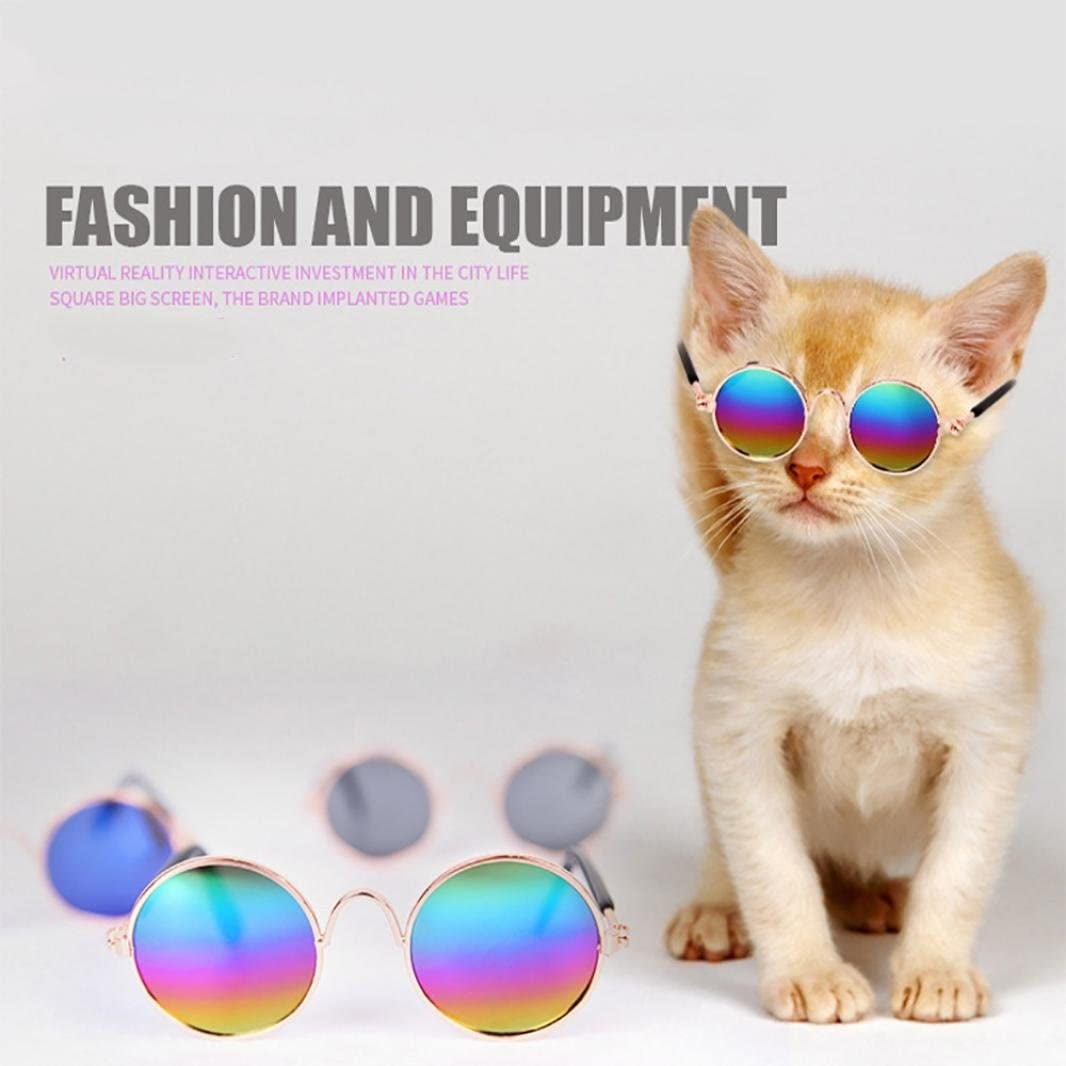 Wakeu Classic Retro Circular Metal Sunglasses for Cats or Small Dogs Animals & Pet Supplies > Pet Supplies > Dog Supplies > Dog Apparel Wakeu Pet Supplies   