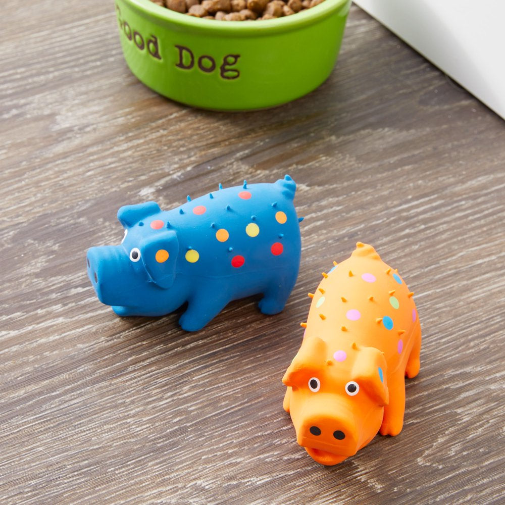 Vibrant Life Mini Pigglesworth Latex Dog Toys, Assorted, 2 Count Animals & Pet Supplies > Pet Supplies > Dog Supplies > Dog Toys Vibrant Life   