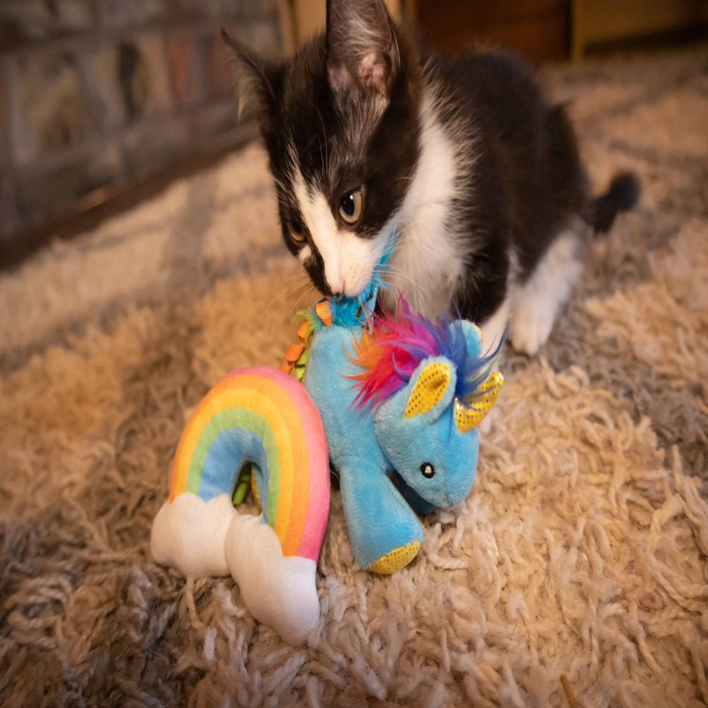 Vibrant Life Unicorn Rainbow Cat Toy, 2 Pieces Animals & Pet Supplies > Pet Supplies > Cat Supplies > Cat Toys Multipet   