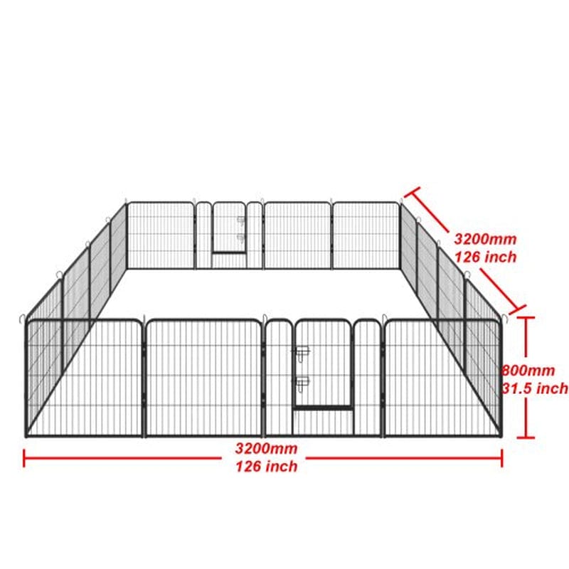 16-Panels High Quality Wholesale Cheap Best Large Indoor Metal Puppy Dog Run Fence / Iron Pet Dog Playpen Animals & Pet Supplies > Pet Supplies > Dog Supplies > Dog Kennels & Runs Balleen.E   