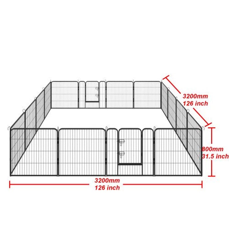 16-Panels High Quality Wholesale Cheap Best Large Indoor Metal Puppy Dog Run Fence / Iron Pet Dog Playpen Animals & Pet Supplies > Pet Supplies > Dog Supplies > Dog Kennels & Runs Hassch   