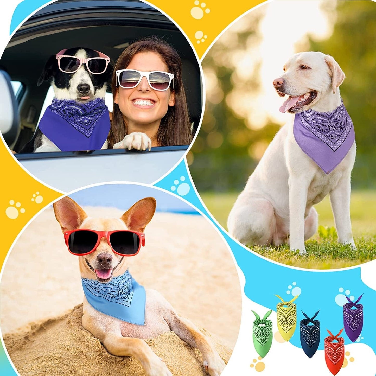 16 Pcs Cowboy Dog Bandanas Cat Dog Kerchief Triangle Scarf for Dogs PET Bandana Holiday Seasonal Dog Bandana Collar Washable Cute Dog Bib for Small Medium Large Dogs Cats Boy Girl (Simple Pattern) Animals & Pet Supplies > Pet Supplies > Dog Supplies > Dog Apparel Xuniea   