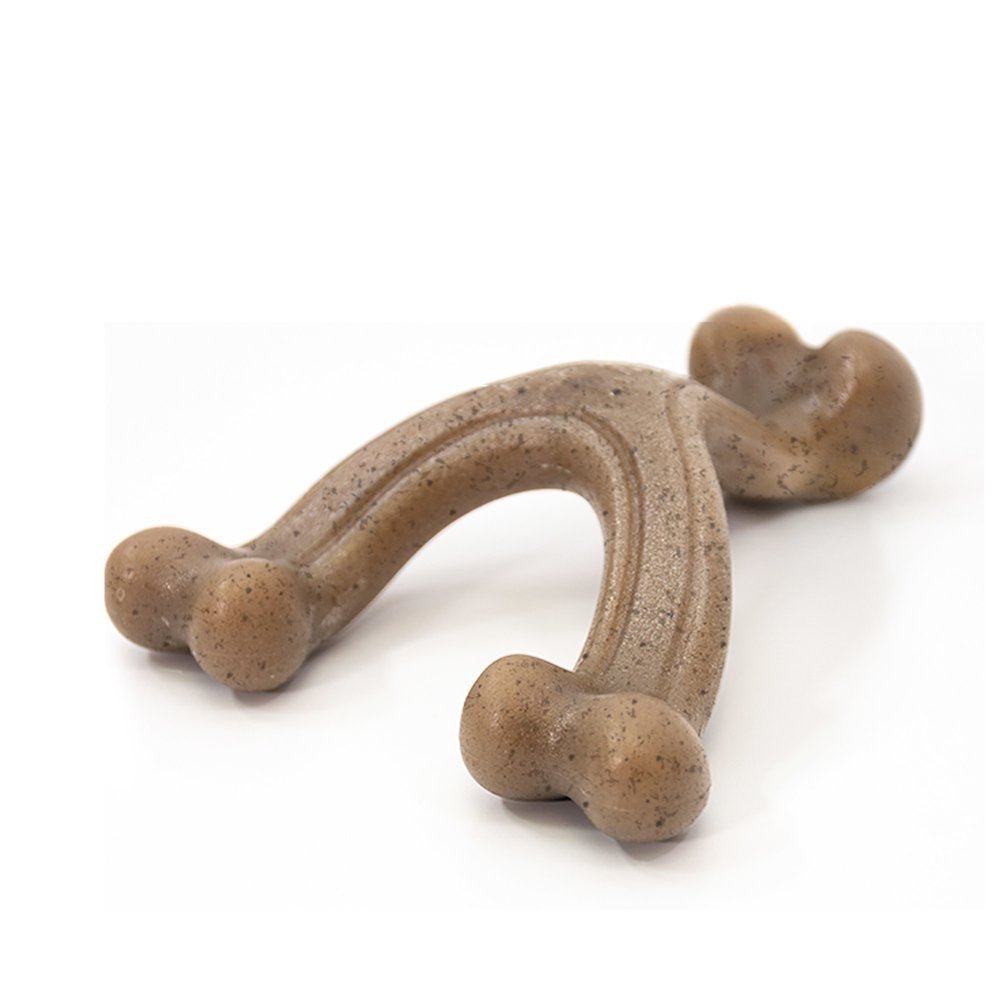 Nylabone Gourmet Style Dog Chew Toy Wishbone Peanut Butter Small/Regular (1 Count) Animals & Pet Supplies > Pet Supplies > Dog Supplies > Dog Toys Central Garden and Pet   