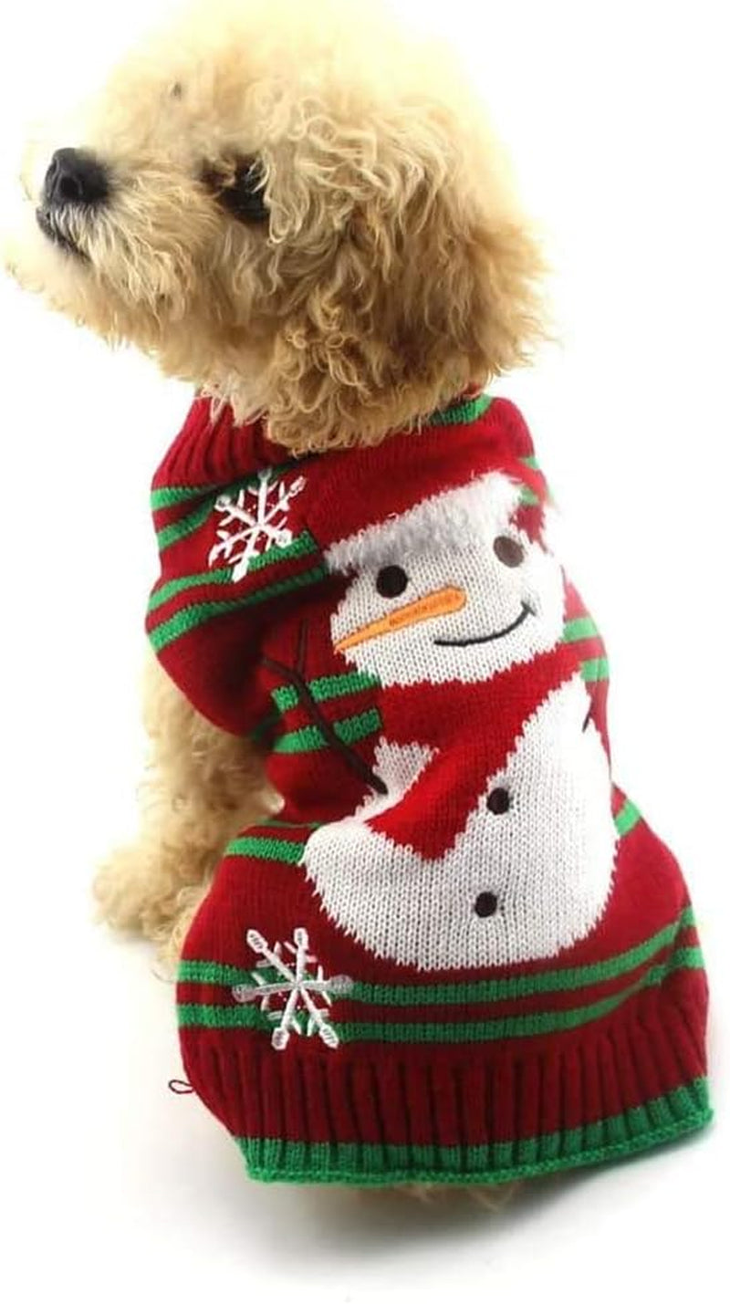 Delifur Dog Ugly Christmas Sweater Xmas Sweater Dog Christmas Snowman Sweater Cat Ugly Christmas Sweater for Cat Dog(Snowman, XS) Animals & Pet Supplies > Pet Supplies > Dog Supplies > Dog Apparel DELIFUR Snowman X-Small 