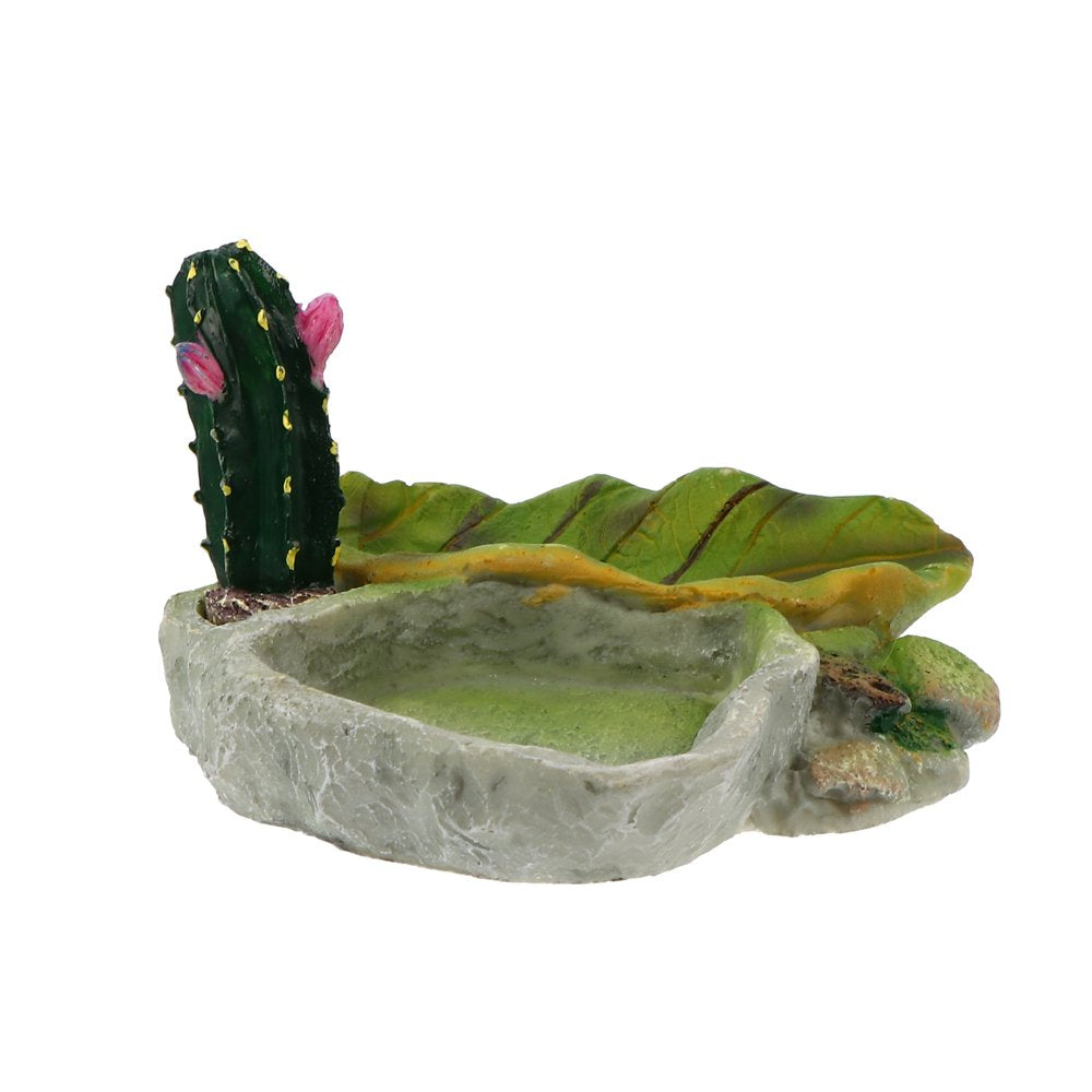 Reptile Dish Bowl Tank Feeder Pet Gecko Resin Food Amphibians Mealworms Worm Water Drinking Tortoise Decor Pets Feeding Animals & Pet Supplies > Pet Supplies > Reptile & Amphibian Supplies > Reptile & Amphibian Food HOMEMAXS   