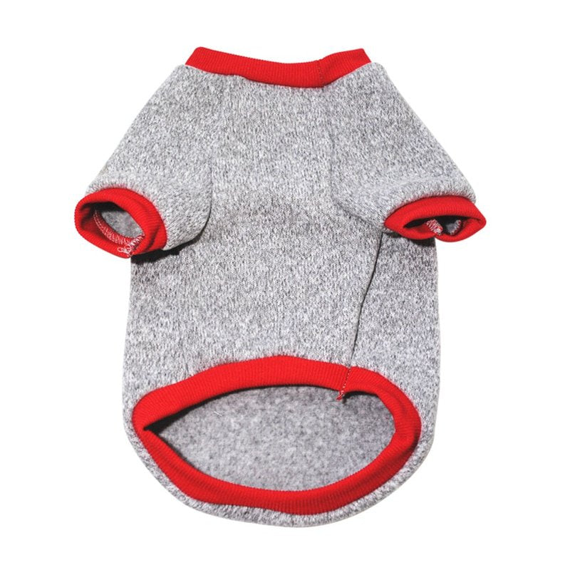 Pet Dog Clothes Pet Autumn Winter Warm Costume, Raglan Sleeve Fleece Sweater Dogs Dog Sweater Dog Knitwear Dog Apparel, Pet Sweatshirt for Small Medium Dogs, Gray, S Animals & Pet Supplies > Pet Supplies > Dog Supplies > Dog Apparel Pretty Comy S Gray 