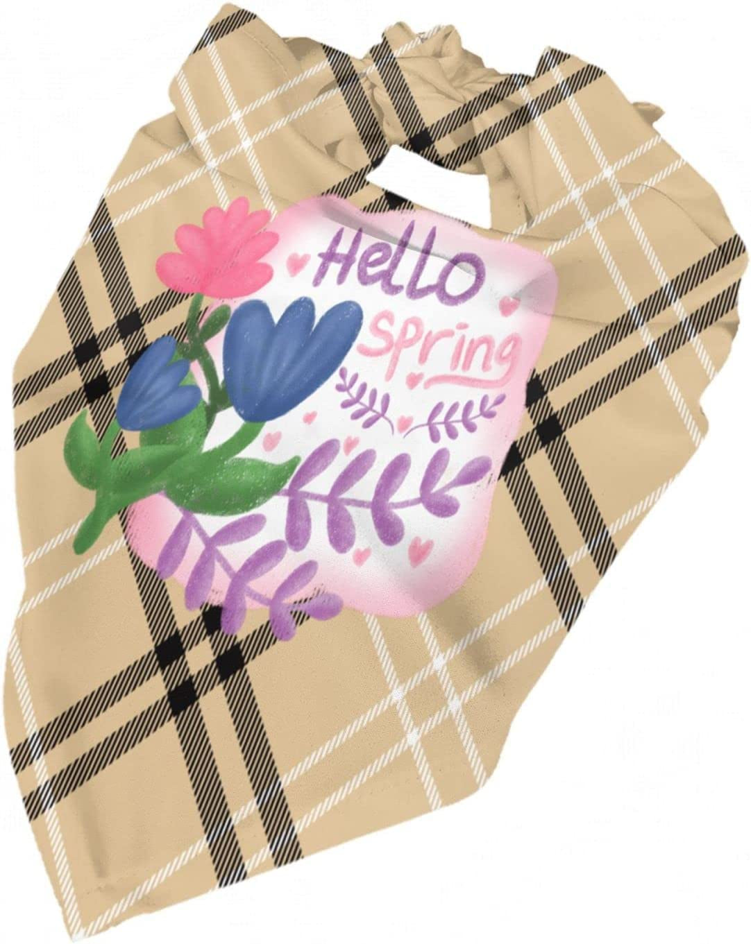 Floral Labels Hello Spring Blue Pet Dog and Cat Decorative Triangle Scarf,Dog Bandana,Breathable and Stain Resistant. Animals & Pet Supplies > Pet Supplies > Dog Supplies > Dog Apparel ZALTAS   