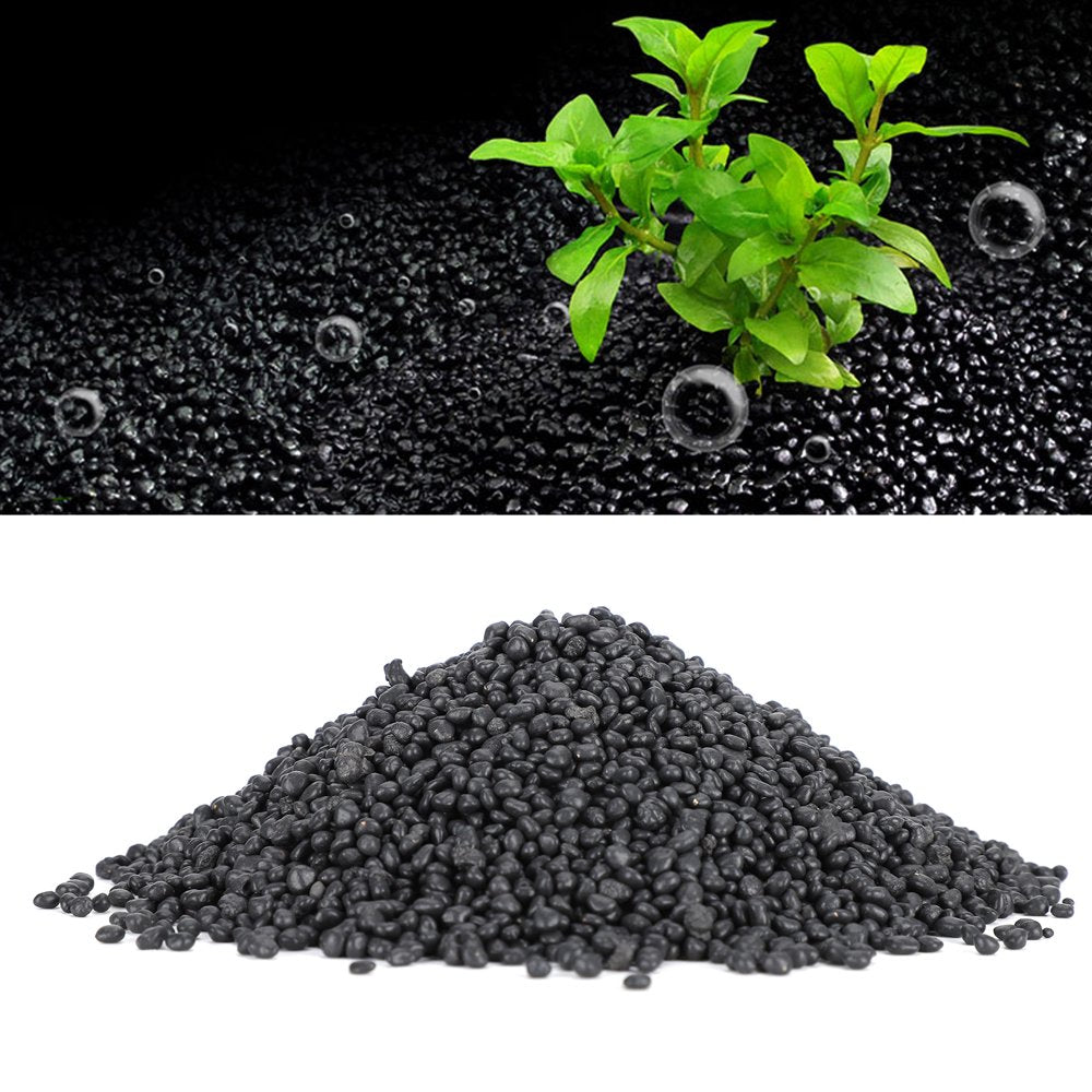 Mavis Laven Aquarium Black Gravel Fish Tank Water Plants Mud Aquarium Substrate Soil for Aquariums Landscaping Vases Plants 1Kg Animals & Pet Supplies > Pet Supplies > Fish Supplies > Aquarium Gravel & Substrates Mavis Laven   