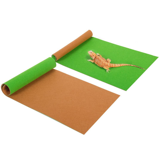 REPTIZOO 2 in 1 Reptile Terrarium Bedding Substrate Liner, Brown and Green, Reptile Carpet 35×17 Inch (2 PACK) Animals & Pet Supplies > Pet Supplies > Reptile & Amphibian Supplies > Reptile & Amphibian Substrates ETAN PET SUPPLIES INC   