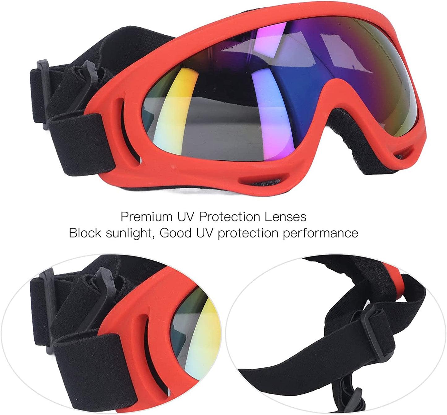 Soarup Dog Sunglasses, Comfortable Frame Impact Resistant Windproof Large Dog Goggles for Swimming for Riding Motorcycle Animals & Pet Supplies > Pet Supplies > Dog Supplies > Dog Apparel SoarUp   