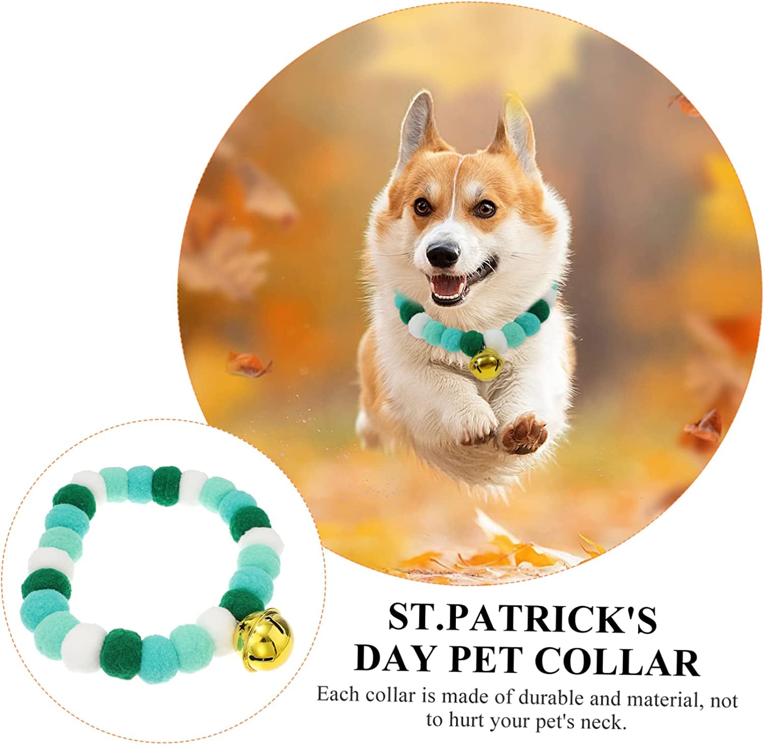 NOLITOY 1Pc Male Boys Patricks L Costume Shamrock Green - Spring Creative Tie Holiday St Collarsl Ties Cm Puppies Day Cloth and Kitten Decoration Small Necklace Collar Lucky Dogs Festival Animals & Pet Supplies > Pet Supplies > Dog Supplies > Dog Apparel NOLITOY   