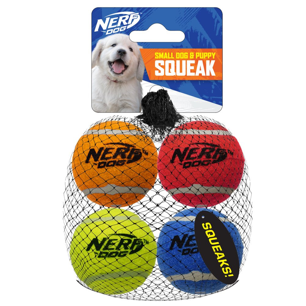 Nerf Dog 2” Squeak Tennis Ball Dog Toy 4-Pack Animals & Pet Supplies > Pet Supplies > Dog Supplies > Dog Toys Gramercy Products   