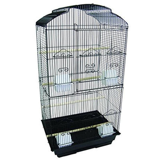 1704-4724BLK Bar Spacing Shell Top Bird Cage Bwith Stand&#44; Black Animals & Pet Supplies > Pet Supplies > Bird Supplies > Bird Cages & Stands Peticare   